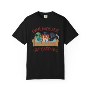 Even Baddies Get Saddies Cute Sad Monsters Graphic T-Shirt
