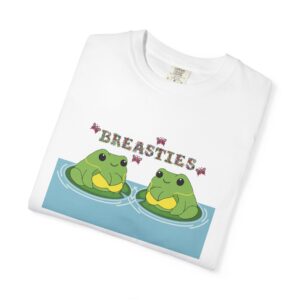 Breasties (Besties + Breasts) Cute Frog Breast Cancer Awareness Graphic T-Shirt