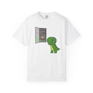 Sad T-Rex Reaching for Happy Pills Funny Dinosaur Graphic T-Shirt
