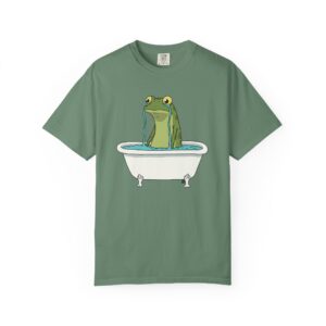 Crying Frog in Bathtub Funny The Graphic T-Shirt