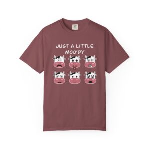 Just A Little Moo'dy Cow Emotions Graphic T-Shirt